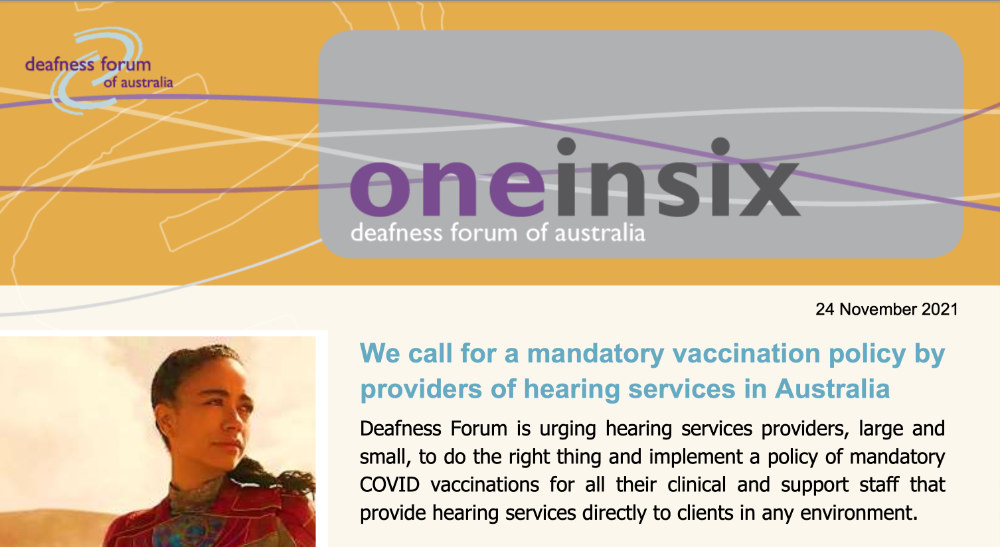 Interesting News from Deafness Forum of Australia